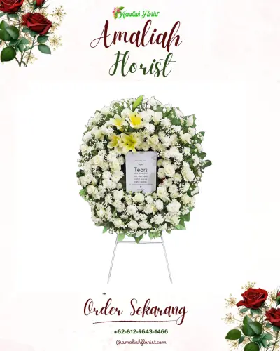 Krans Bunga Duka Cita narimbang